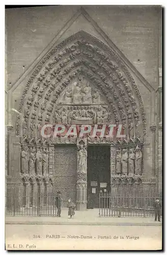 Cartes postales Paris Notre Dame Portail De La Vierge