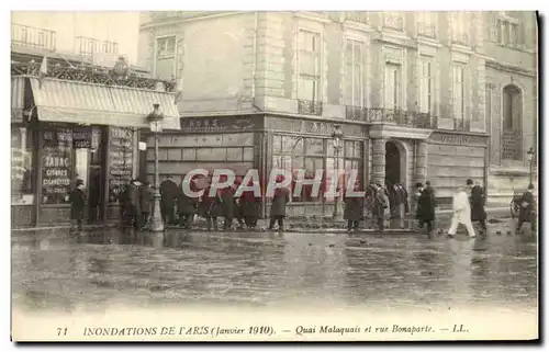 Cartes postales Inondations De Paris quai Malaquais Et Rue Bonaparte