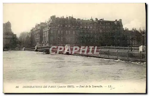 Cartes postales Inondations De Paris Pont De La Tourelle