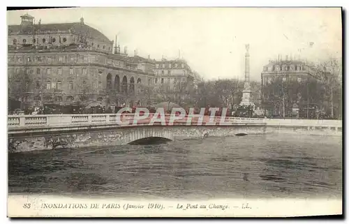 Ansichtskarte AK Inondations De Paris Le Pont Du Change