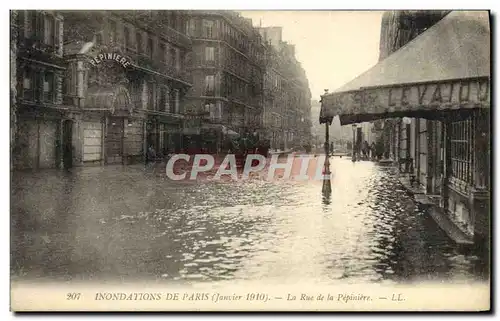 Cartes postales Inondations De Paris La Rue De La Pepiniere