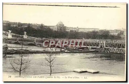 Cartes postales Inondations De Paris Le Pont D&#39Iena