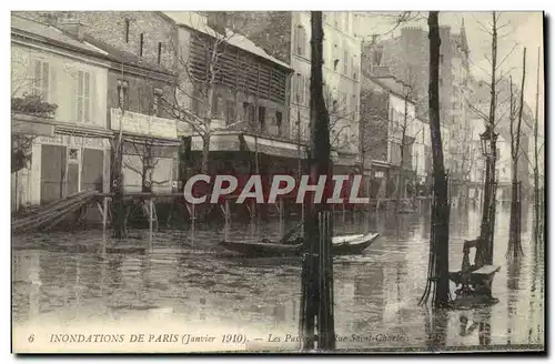 Cartes postales Inondations De Paris Les Passage Rue Saint Charles