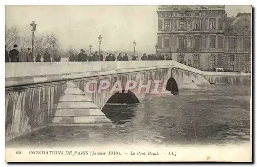 Cartes postales Inondations De Paris Le Pont Royal