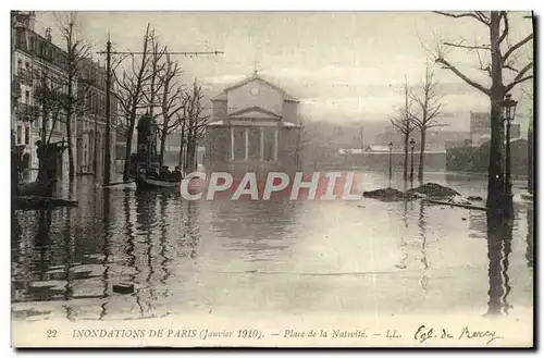 Cartes postales Inondations De Paris Place De La Nativite