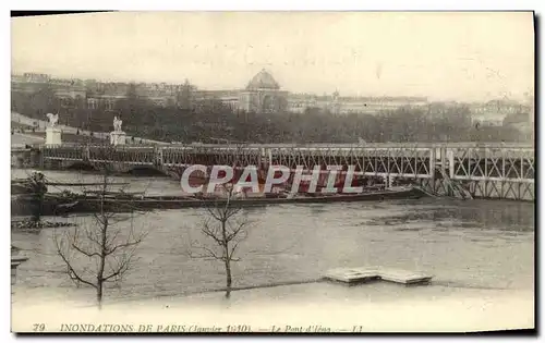 Cartes postales Inondations De Paris Le Pont d&#39lena