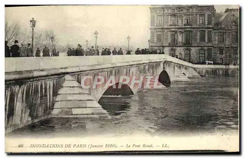 Cartes postales Inondations De Paris Le Pont Royal