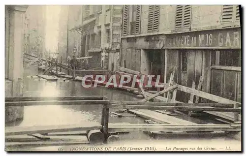 Cartes postales Inondations De Paris Les Passages Rue Des Ursins