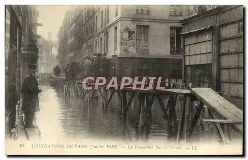 Cartes postales Inondations De Paris Les Passages Rue De Beaune