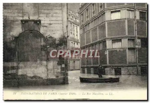 Cartes postales Inondations De Paris La Rue Massillon