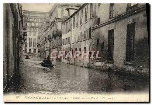 Cartes postales Inondations De Paris La Rue De Lille