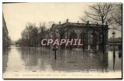 Cartes postales Inondations De Paris La Gare Des Invalides