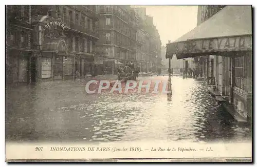 Cartes postales Inondations De Paris La Rue De La Pepiniere