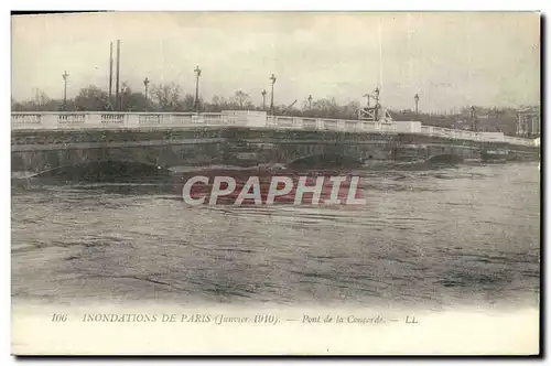 Cartes postales Inondations De Paris Pont De La Concorde