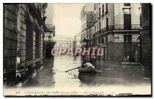 Cartes postales Inondations De Paris Rue De Bourgogne