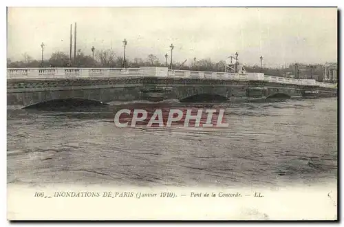 Cartes postales Inondations De Paris Pont De La Concorde