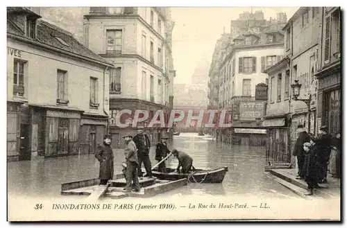 Ansichtskarte AK Inondations De Paris La Rue Du Haut Pave