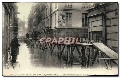 Cartes postales Inondations De Paris Les Passerelles Rue De Beaune