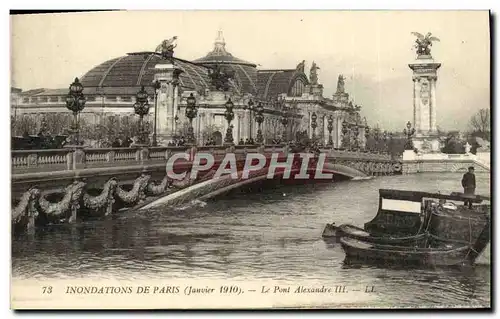 Cartes postales Inondations De Paris Le Pont Alexandre III