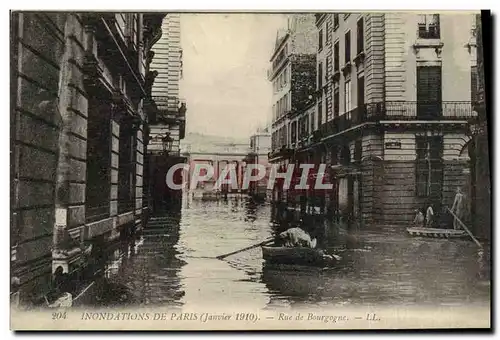 Cartes postales Inondations De Paris Rue De Bourgogne