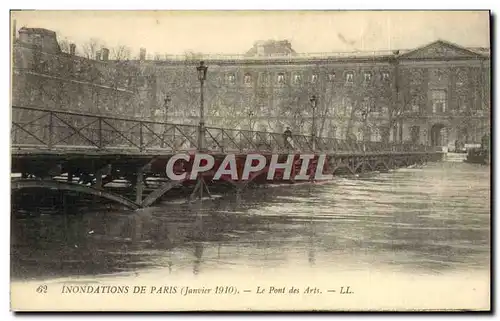 Cartes postales Inondations De Paris Le Pont Des Arts