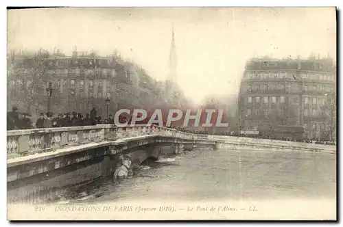 Cartes postales Inondatons De Paris Le Pont De l&#39Alma