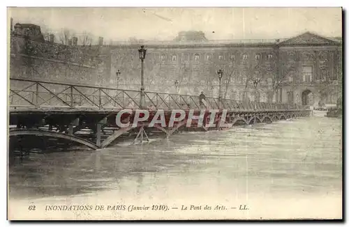 Cartes postales Inondatons De Paris Le Pont Des Arts