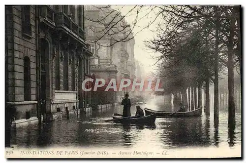 Cartes postales Inondatons De Paris Avenue Montaigne