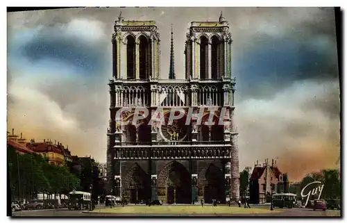 Cartes postales moderne Paris Et Ses Merveilles Facade De La Cathedrale Notre Dame