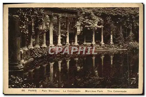 Cartes postales Paris Parc Monceau La Colonnade