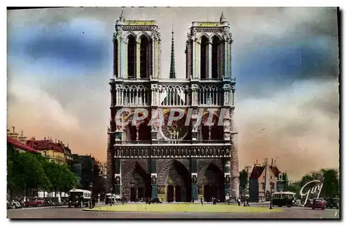 Cartes postales moderne Paris Et Ses Merveilles Facade De La Cathedrale Notre Dame