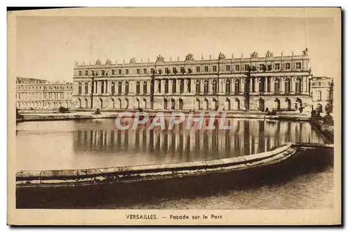 Cartes postales Versailles Facade Sur Le Parc