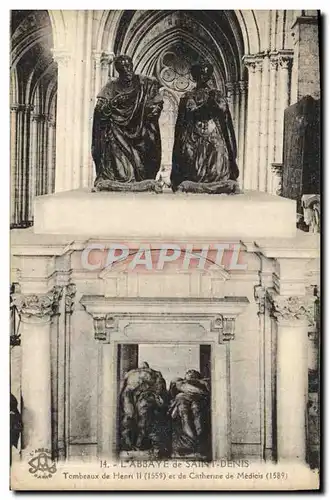 Cartes postales L&#39Abbaye De Saint Denis Tombeaux de Henri II et de Catherine de Medicis