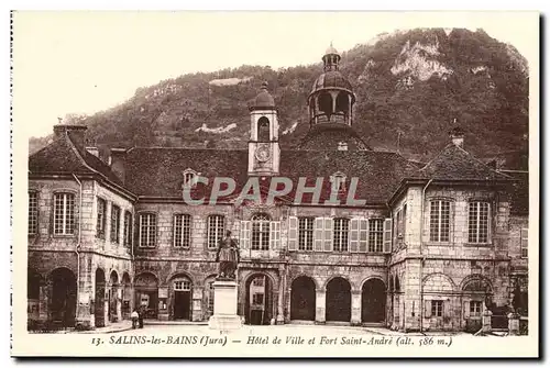 Cartes postales Salins Les Bains Hotel De Ville Et Fort Saint Andre