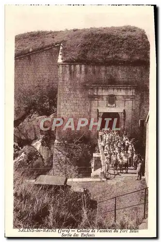 Cartes postales Salins Les Bains Colonie De Vacances Du Fort Belin Sortie Des Enfants