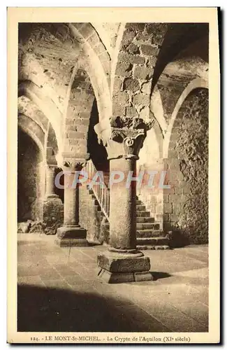 Cartes postales Le Mont St Michel La Crypte De l'Aquilon