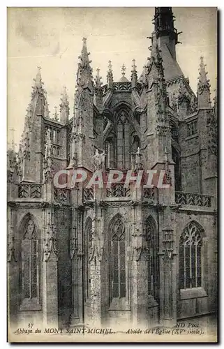 Cartes postales Abbaye Du Mont Saint Michel Abside De l&#39Eglise