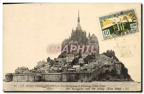 Cartes postales Le Mont Saint Les Remparts Et l'Abbaye
