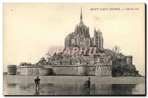 Cartes postales Mont Saint Michel Cote De l'Est Pecheurs Peche