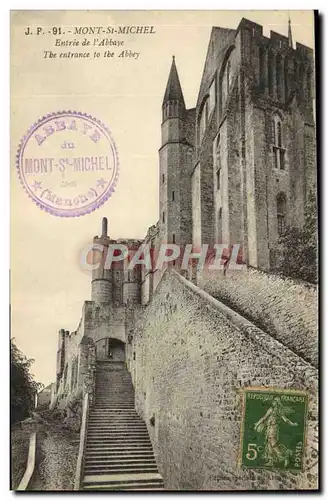 Cartes postales Le Mont Saint Michel Entree De l'Abbaye