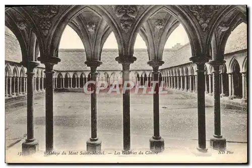 Ansichtskarte AK Abbaye Du Mont Saint Michel Les Galeries Du Cloitre