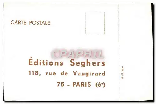 Fiche de Lecteur Editions Segnhers Rue De Vaugirard 16eme Paris