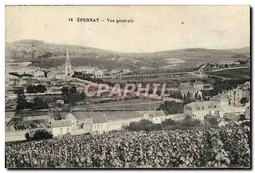 CARTE RECTO Verso Epernay Vue Generale et Mareuil sur Ay Chateau de M de Montebello