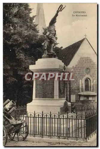 Ansichtskarte AK Cheniers Le Monument Militaria Canon