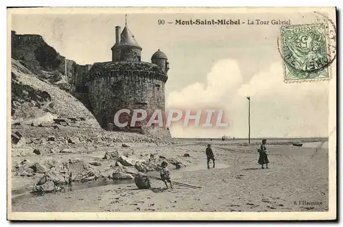 Ansichtskarte AK Mont Saint Michel La Tour Gabriel