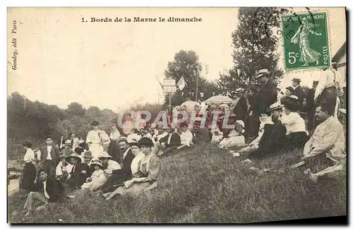 Ansichtskarte AK Bords De La Marne Le Dimanche Folklore