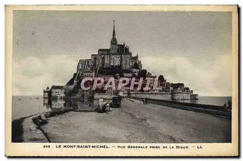 Ansichtskarte AK Le Mont Saint Michel Vue Generale Prise De La Digue