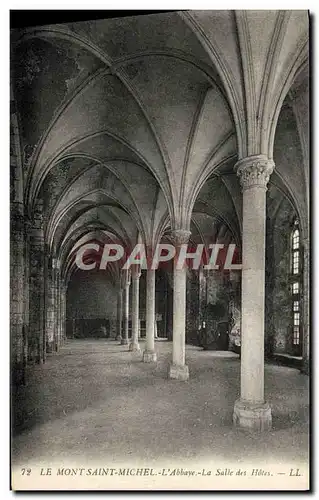 Cartes postales Le Mont Saint Michel L'Abbaye La Salle Des Hotes