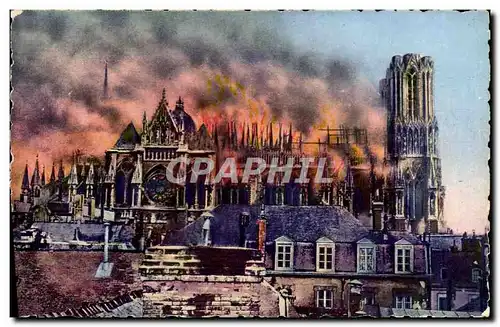 Cartes postales moderne Reims bombardee