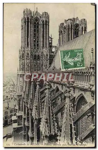 Ansichtskarte AK Cathedrale De Reims Facade Laterale Vue Du Transept